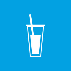 Drink icon, white