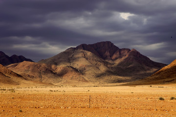 Fototapeta na wymiar desert landscape after a storm, northern Namibia