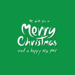 Merry Christmas Hand Letters.