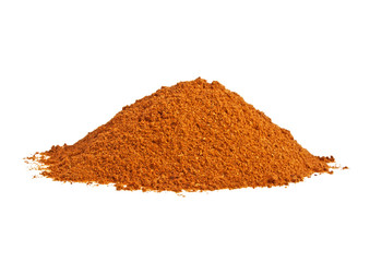 Heap ground Red pepper isolated on white background