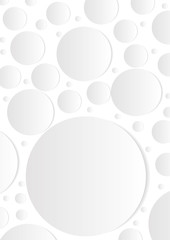 Vector : Abstract circles and shadow on white background