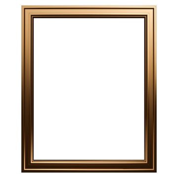 Set of Gold frame. Isolated over white background