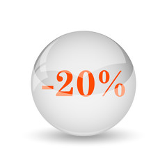 20 percent discount icon