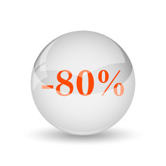 80 percent discount icon