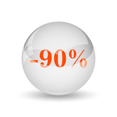 90 percent discount icon