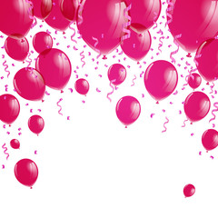 Vector Illustration of Pink Balloons