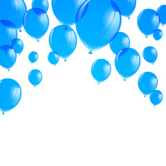 Vector Illustration of Blue Balloons