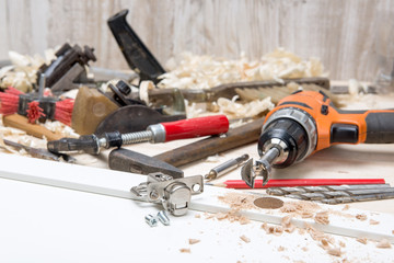 the production of furniture in the carpentry workshop