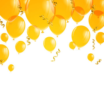 Vector Illustration of Yellow Balloons