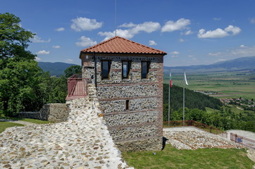 One tower and big stone wall in Prevails Mali town or Stari Mali grad, Bulgaria 
