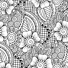 Black and white seamless pattern. 