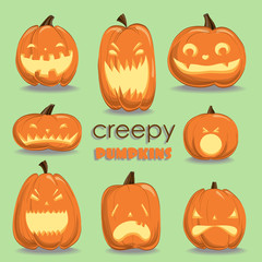 Pumpkin set. Halloween