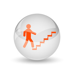 Businessman on stairs - success icon