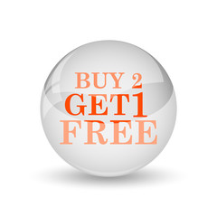 Buy 2 get 1 free offer icon