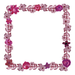 Square floral frame.
