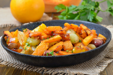Pumpkin stew with vegetables