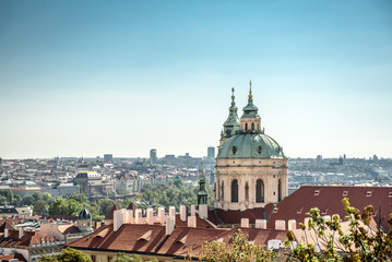 Obraz premium panorama of the city of Prague and St Nicholas church