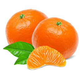 Tangerine isolated on white