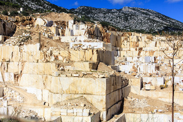 Sardini&euml;, marmergroeve in Canale Longu-Oroe, provincie Orosi