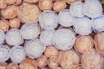 Abstract silk flowers background