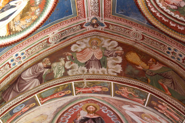 i sacrifici di Abele e Caino; affresco; chiesa di Sant'Elena presso Nova Ponente