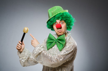 Funny person in saint patrick holiday concept