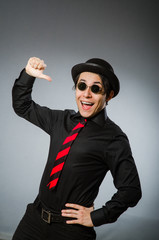 Funny man with vintage hat