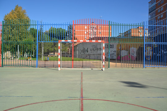 cancha de f&uacute;tbol sala al aire libre