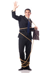 Businessman isolated on the white