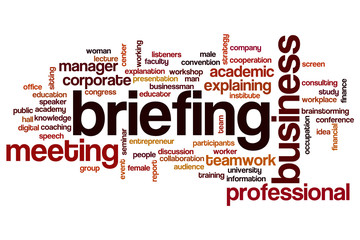 Briefing word cloud concept