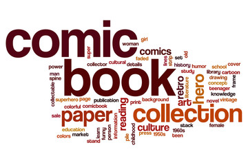 Comic book word cloud concept