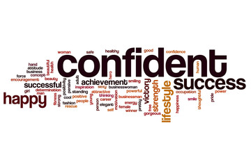Confident word cloud concept