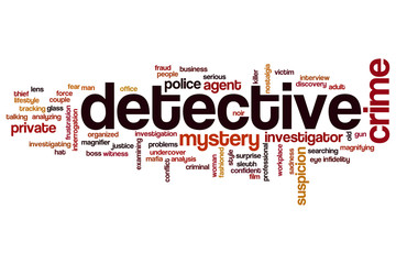 Detective word cloud concept