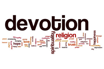 Obraz premium Devotion word cloud concept
