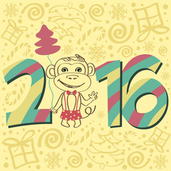 New Year 2016. Monkey year