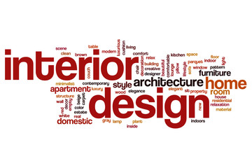 Interior design word cloud concept