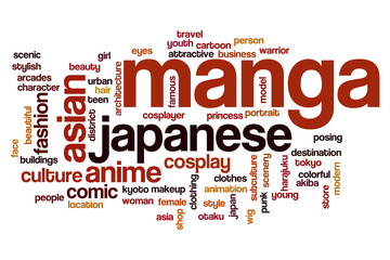 Fototapety  Manga word cloud concept