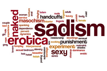 Sadism word cloud concept