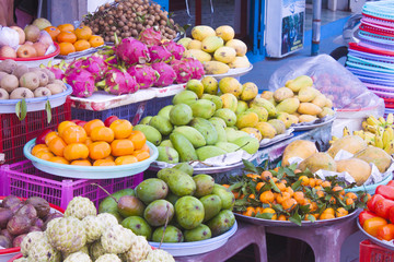 Fototapeta na wymiar Tropical fruit marketplace