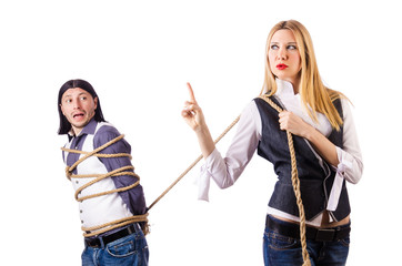 Family conflict with man and woman 