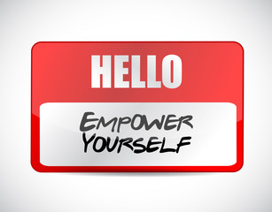 Empower Yourself name tag sign concept