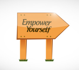 Empower Yourself wood sign concept