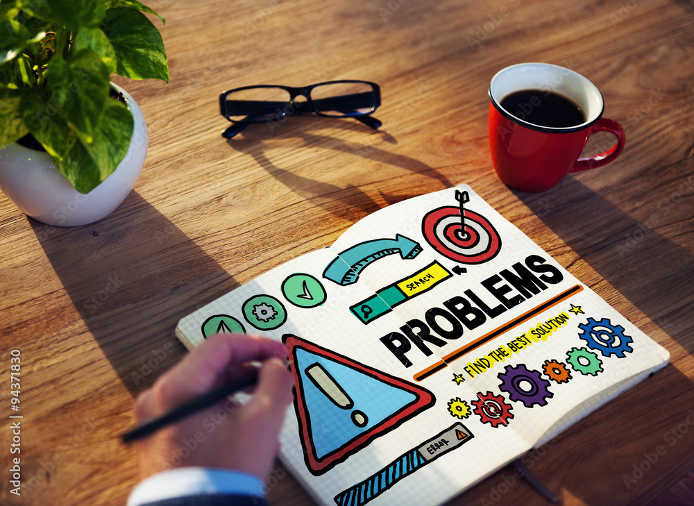 Poster Problems Trouble Difficulty Failure Challenge Concept