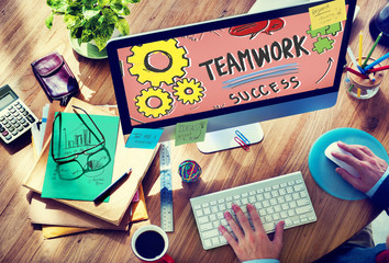 Teamwork Team Collaboration Connection Togetherness Unity Concep