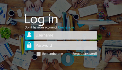 Log In Sign Up Register Account Page Concept
