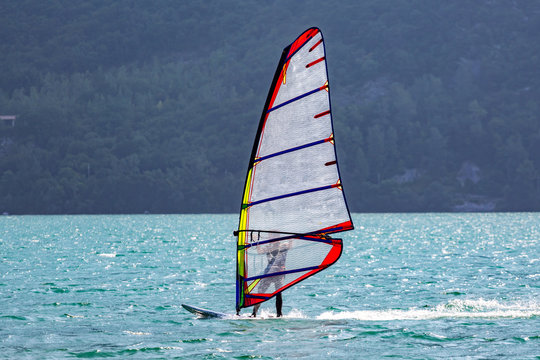 Windsurfer on the lake