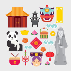 Chinese icons set