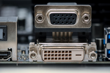 Connector of computer motherboard.