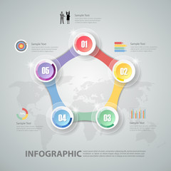 Design Infographic template. can be used for workflow layout
