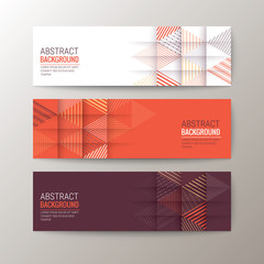 banners template with abstract triangle pattern background